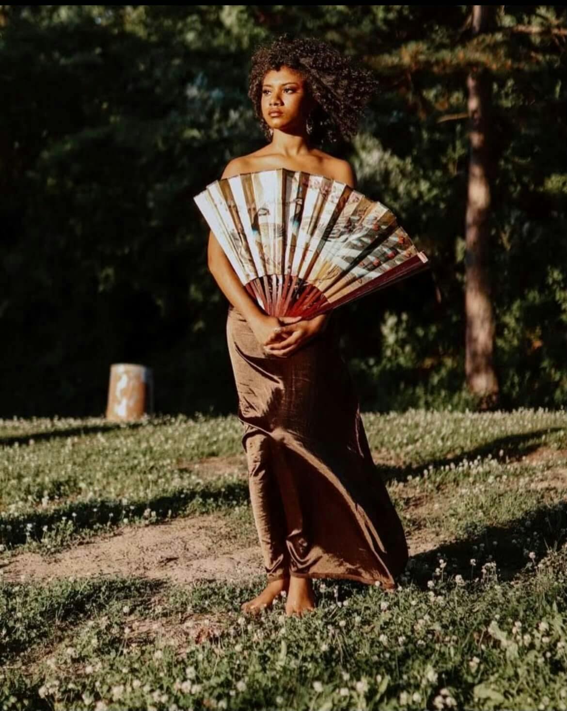 Woman with Hand Fan